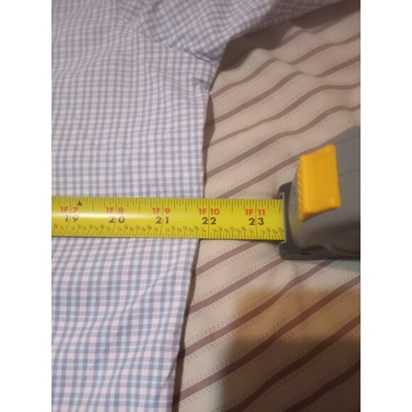 UNTUCKit Men's Shirt Large L Slim Fit Dalton Slim Fit Nylon Elastane Pink Blue - Picture 10 of 11